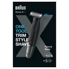 Braun Series X XT5100 Face & Body Trimmer - Precision Grooming for a Stylish Look - Sleek Black Design
